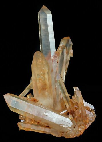 Tangerine Quartz Crystal Cluster - Madagascar #58866